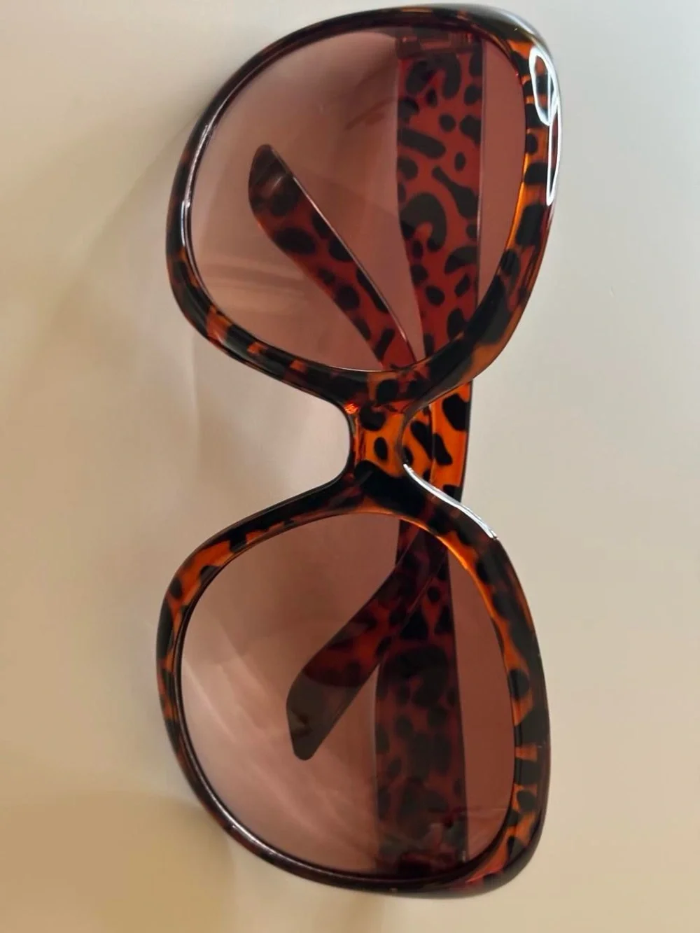 Tortoiseshell Oversized Women’s Sunglasses - Brown Lenses